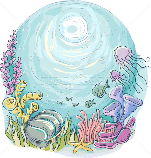 Underwater Corals Design Stock photo © lenm