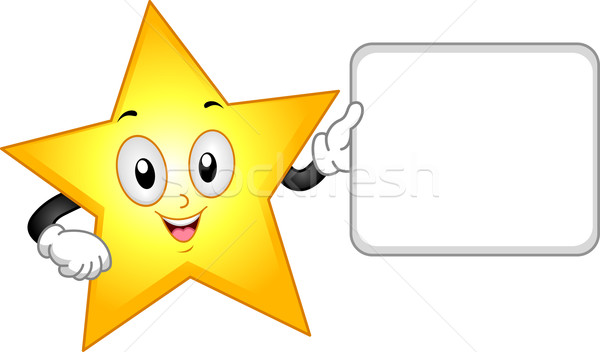 Star Mascot Board Stock photo © lenm