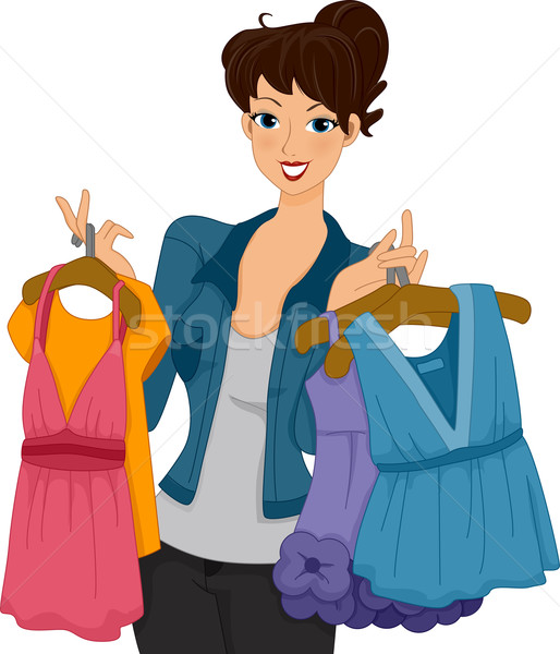 Shopper Girl Stock photo © lenm