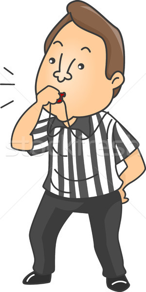 Masculino árbitro ilustração assobiar homem Foto stock © lenm
