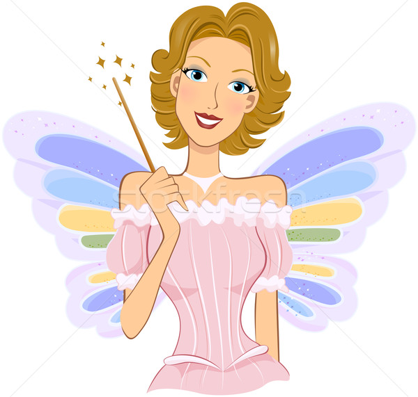 Stockfoto: Fairy · meisje · vrouw · vleugels