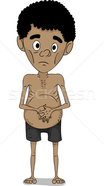 Malnourished African Kid Stock photo © lenm