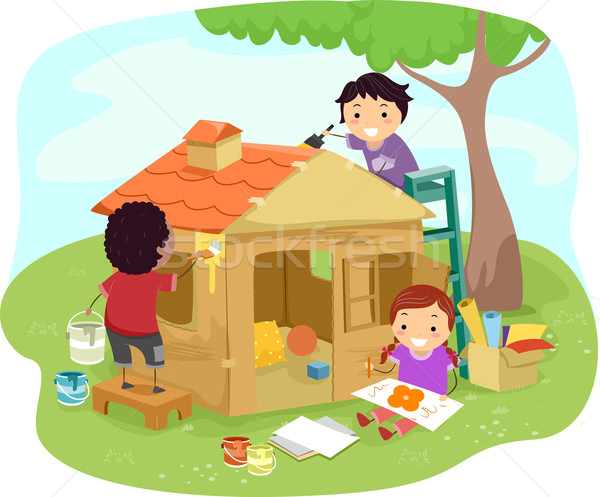 Play House Kids Stock photo © lenm