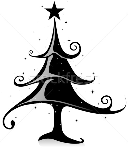 Karácsonyfa terv karácsony vonalak alakú ahogy Stock fotó © lenm