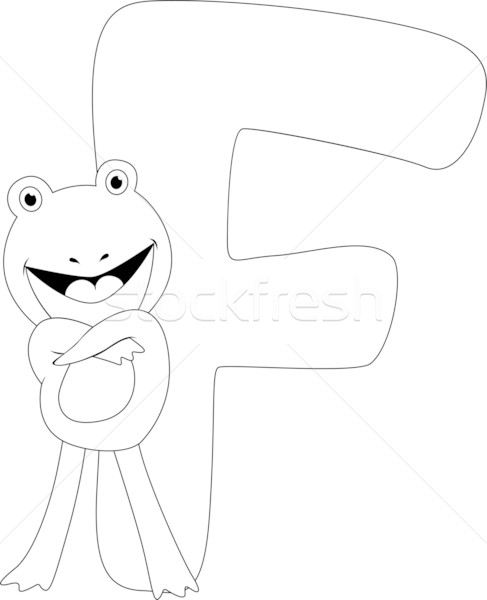 Stock photo: Coloring Page Frog