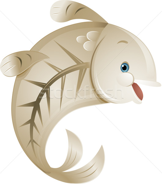 Xray vis illustratie cute glimlachend gelukkig Stockfoto © lenm