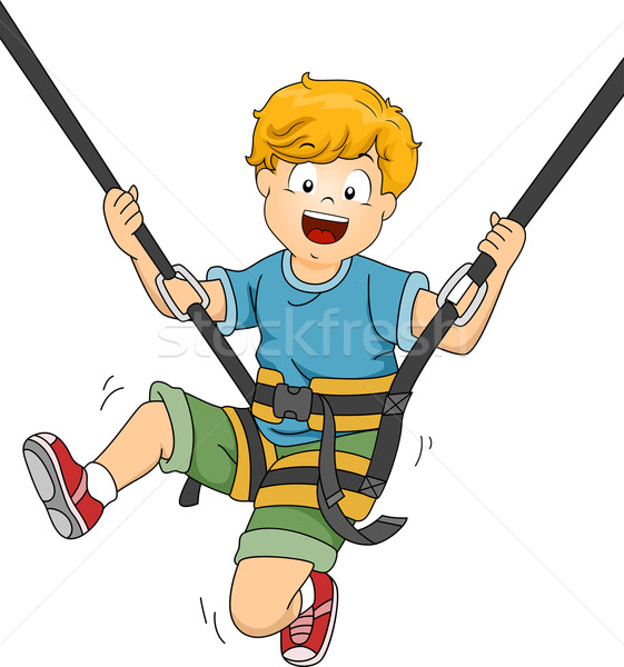 Trampoline Boy Stock photo © lenm