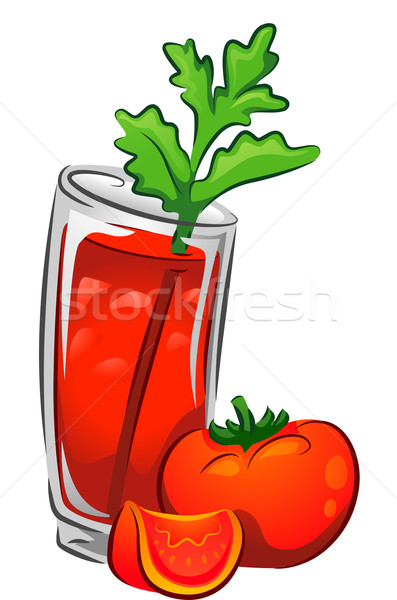 напитки кровавый иллюстрация пить помидоров алкоголя Сток-фото © lenm