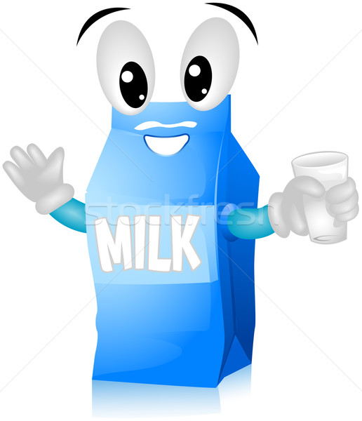 Potable lait carton visage boîte Photo stock © lenm