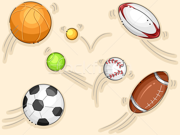 Esportes ilustração usado diferente projeto Foto stock © lenm