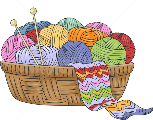 Knitting Basket Stock photo © lenm