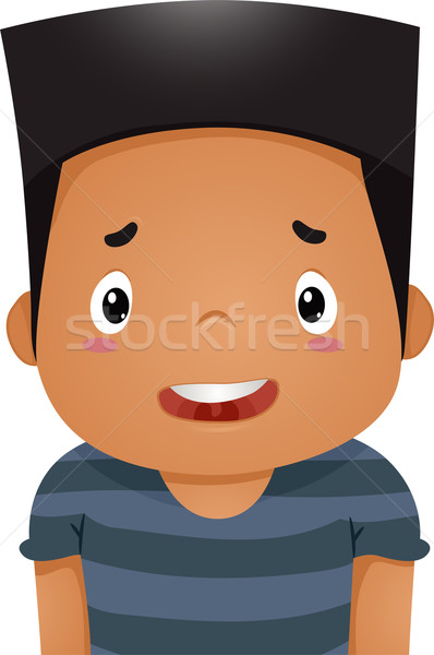 Troubled Little Kid Boy Stock photo © lenm