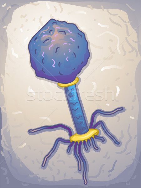 Virus complex structura ilustrare medical proiect Imagine de stoc © lenm