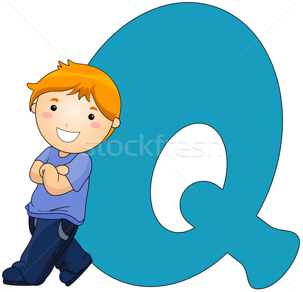 Alfabeto ilustração pequeno menino Foto stock © lenm