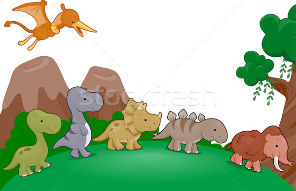 Stock photo: Dinosaurs Parade