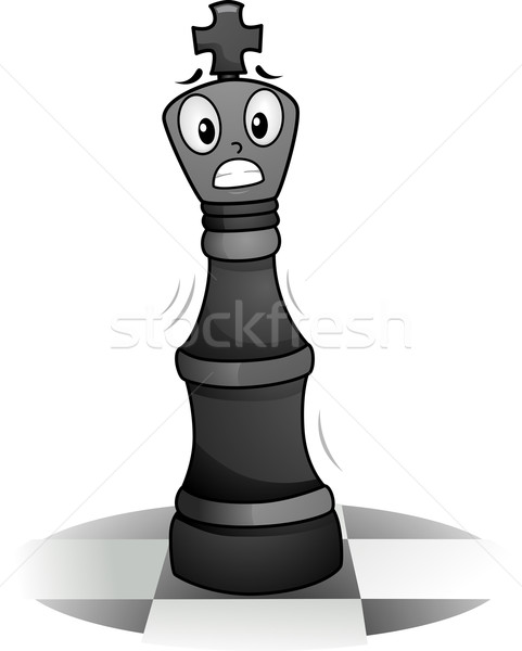 Rey del ajedrez mascota ilustración vector clip art Foto stock © lenm