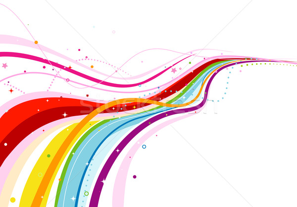 Résumé Rainbow design art vague [[stock_photo]] © lenm