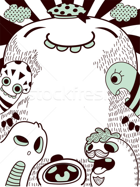Monster Doodle Stock photo © lenm