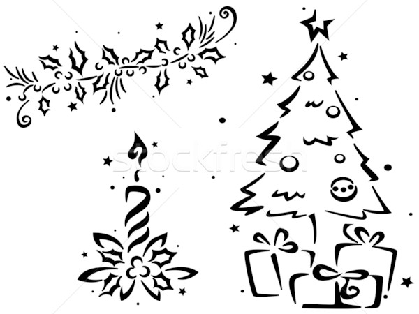 Christmas Stencil Stock photo © lenm