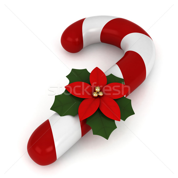 конфеты тростник 3d иллюстрации праздников орнамент 3D Сток-фото © lenm