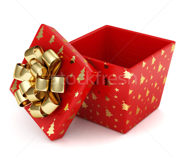 Stockfoto: Christmas · geschenk · 3d · illustration · lege · geschenkdoos · vak