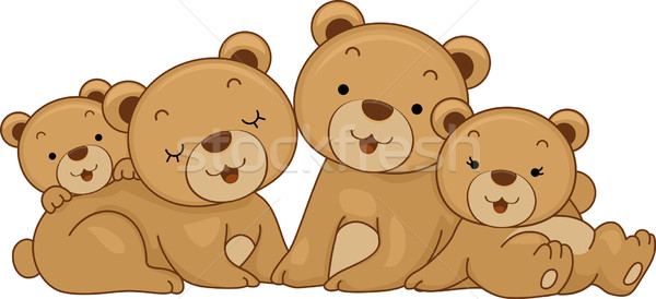 Bear Family Stock photo © lenm