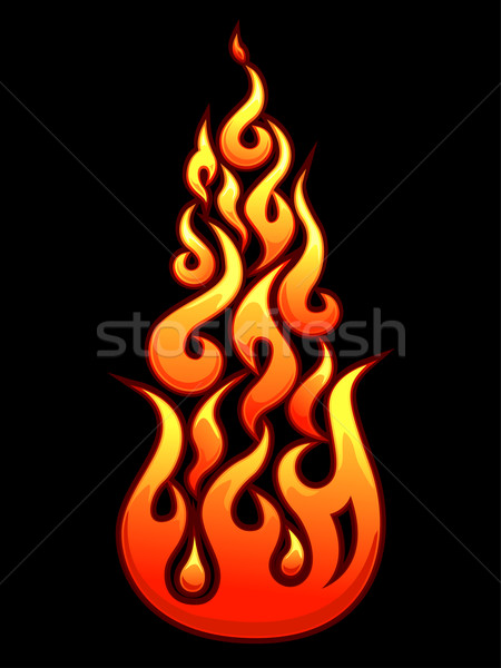 Flamme Designs Illustration bereit drucken Aufkleber Stock foto © lenm