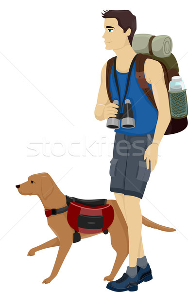 Dog Hiking Stock photo © lenm
