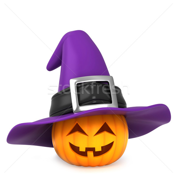 Dynia witch 3d ilustracji kapelusz czarownicy 3D Zdjęcia stock © lenm