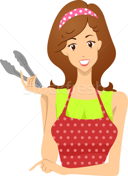 料理 ブログ ヘッダ 実例 女性 ストックフォト © lenm