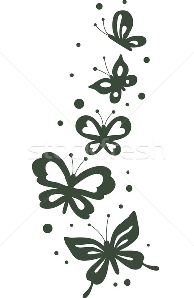 Butterfly stencil, vector illustration Stock Vector Image & Art