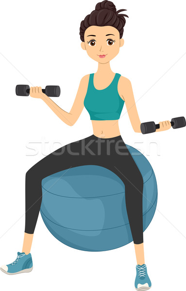 Workout Girl Stock photo © lenm