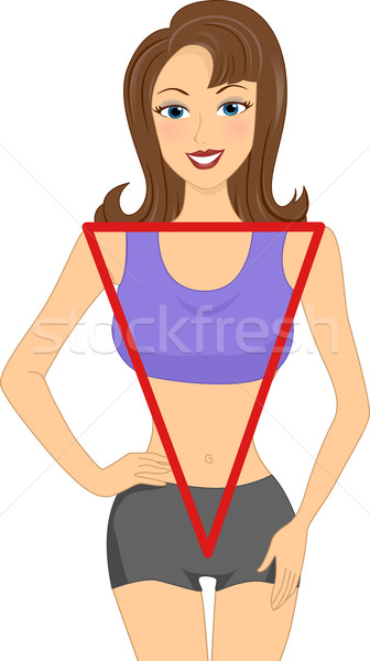 Inverted Triangle Body Shape Stock photo © lenm