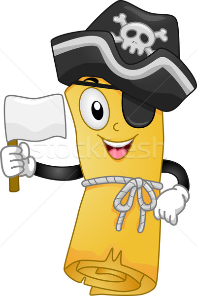 Pirate Map Mascot Stock photo © lenm