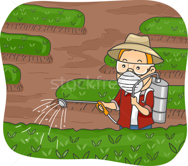 Stock photo: Pesticide Man