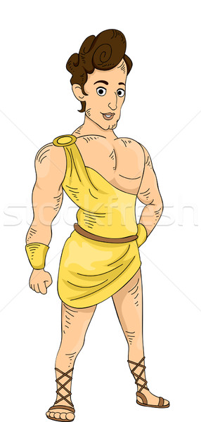 Grec dumnezeu ilustrare tineri muscular tineret Imagine de stoc © lenm
