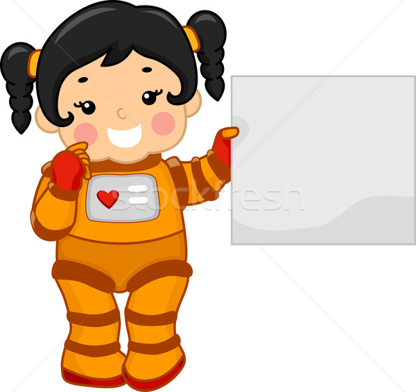 Astronaut Girl Stock photo © lenm