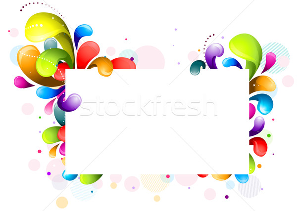 Stockfoto: Regenboog · swirl · frame · abstract · witte