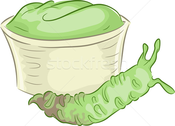 Wasabi condimento ilustración tallo taza Foto stock © lenm