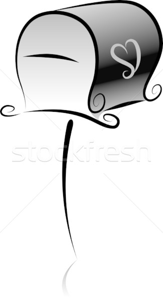 Mailbox silhouette illustrazione comunicazione post icona Foto d'archivio © lenm