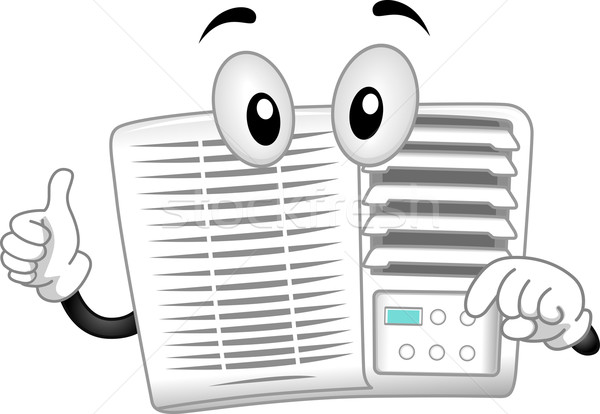 Air-conditioner Mascot vector illustration © lenm (#1924834) | Stockfresh