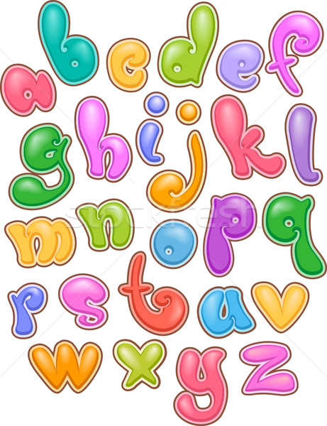 Bulbuc alfabet ilustrare proiect lectură bule Imagine de stoc © lenm