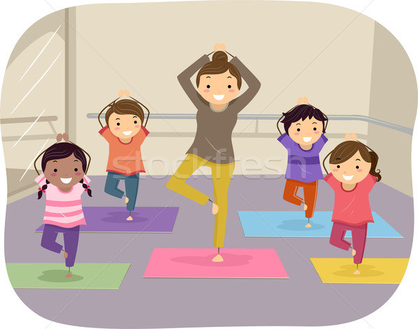 Yoga Kids Stock photo © lenm