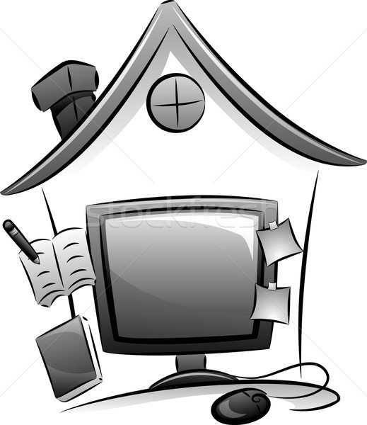 Home-based Online Job Icon Stock photo © lenm
