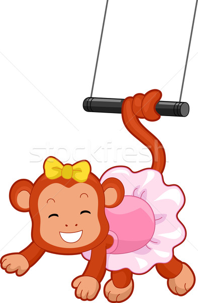 Circus Monkey Trapeze Stock photo © lenm