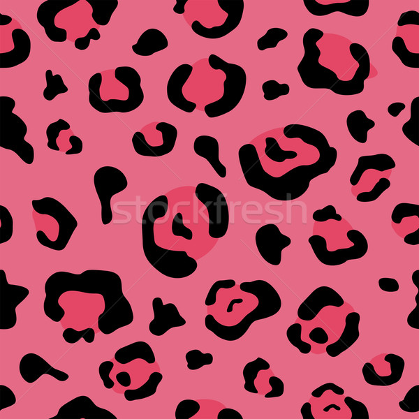 Foto stock: Leopardo · rosa · animal · imprimir · fundo · ilustração