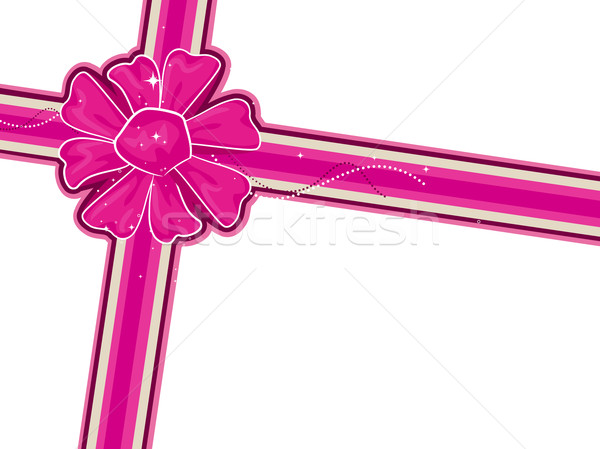 商業照片: 粉紅絲帶 · 設計 · 禮物 · 孤立 · 剪貼畫