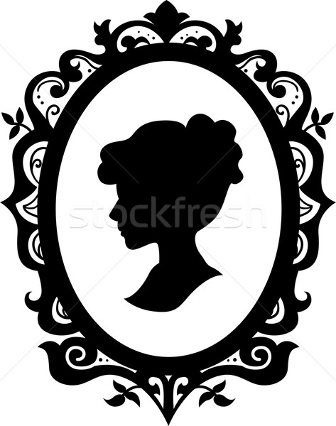 Black and White Cameo Stock photo © lenm