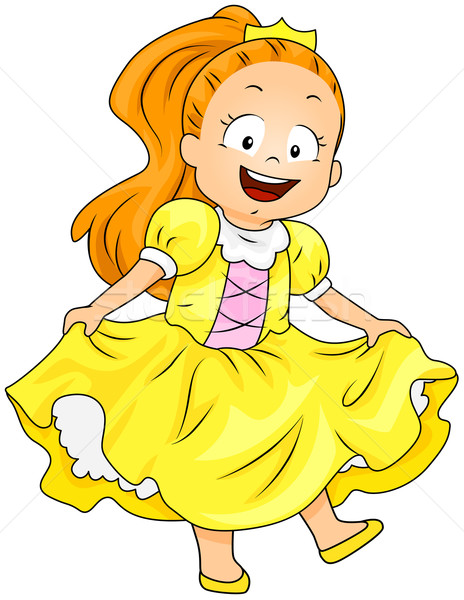 Fille princesse illustration enfant Kid Homme [[stock_photo]] © lenm