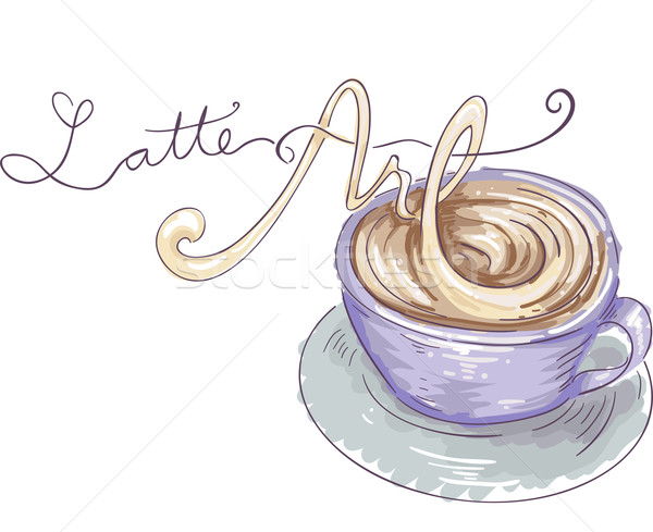 Latte Art Stock photo © lenm